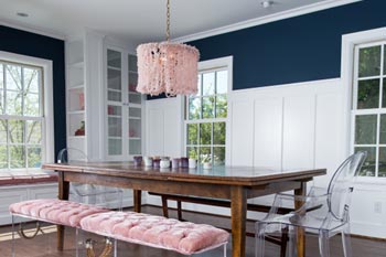 View of a stylish dining room