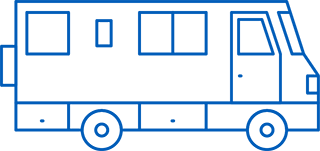 A luxury motor coach icon